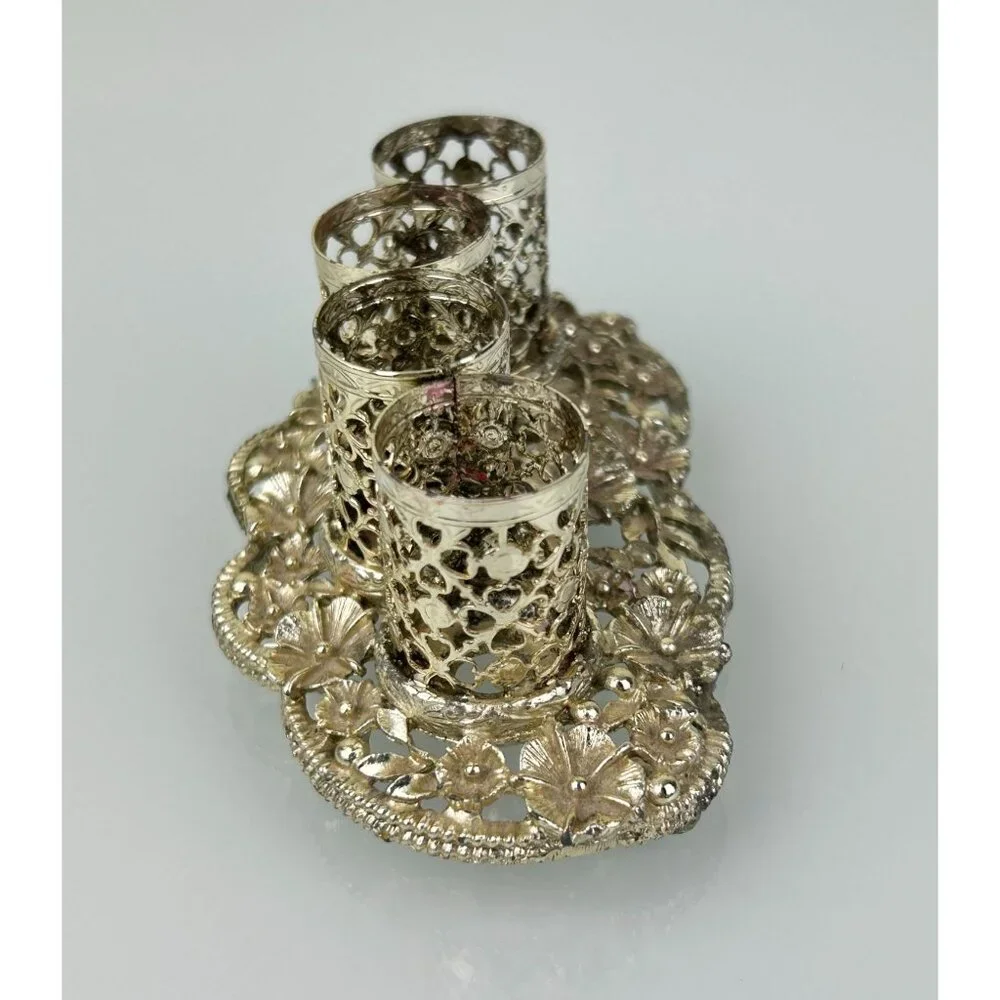 VTG Sam Fink Lipstick Holder Vanity Gold Hollywood Regency 1950s Ormolu Metal